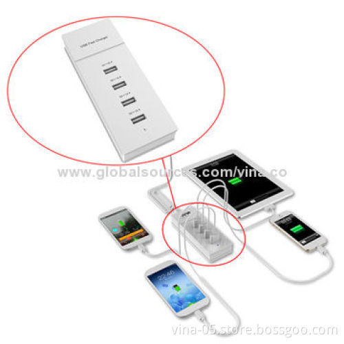 Fast Charger for iPad, iPhone and Tablet PCs with 100 - 240V, 50/60Hz Input Range